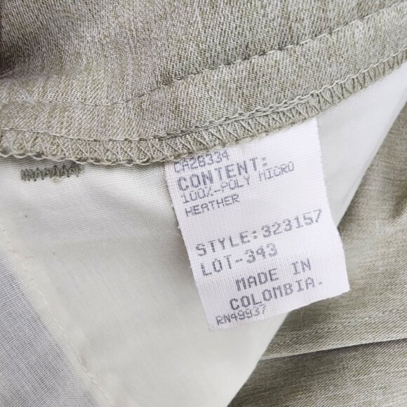 Tail Size 14 Womens Heathered Light Green Microfiber Pleated Front Shorts - Picture 4 of 7